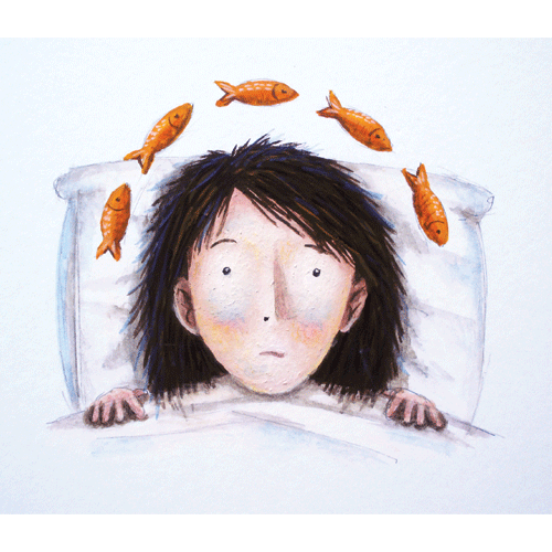 Girl with goldfish